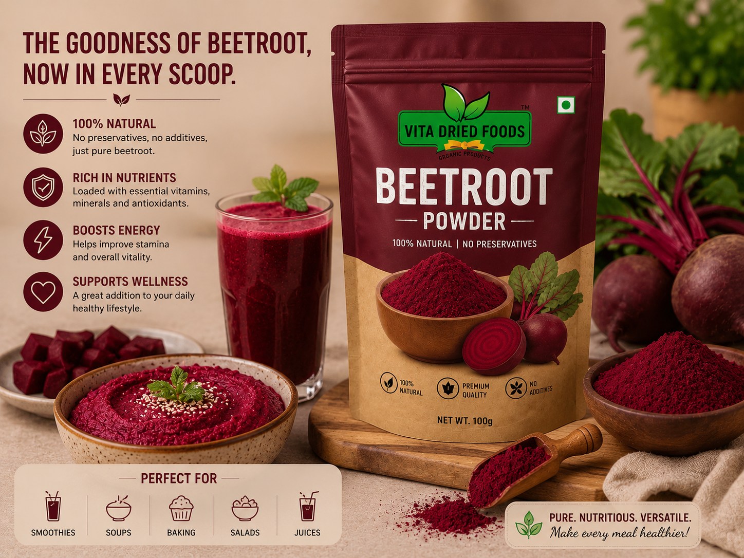 Dehydrated Beetroot view 3